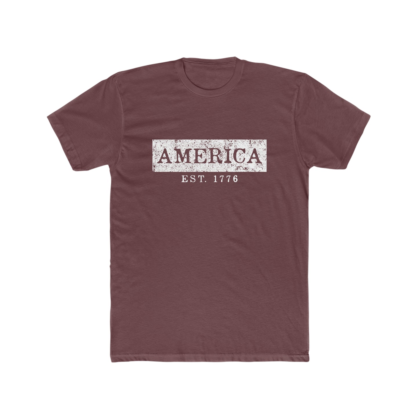 America EST 1776 - Men's Cotton Crew Tee