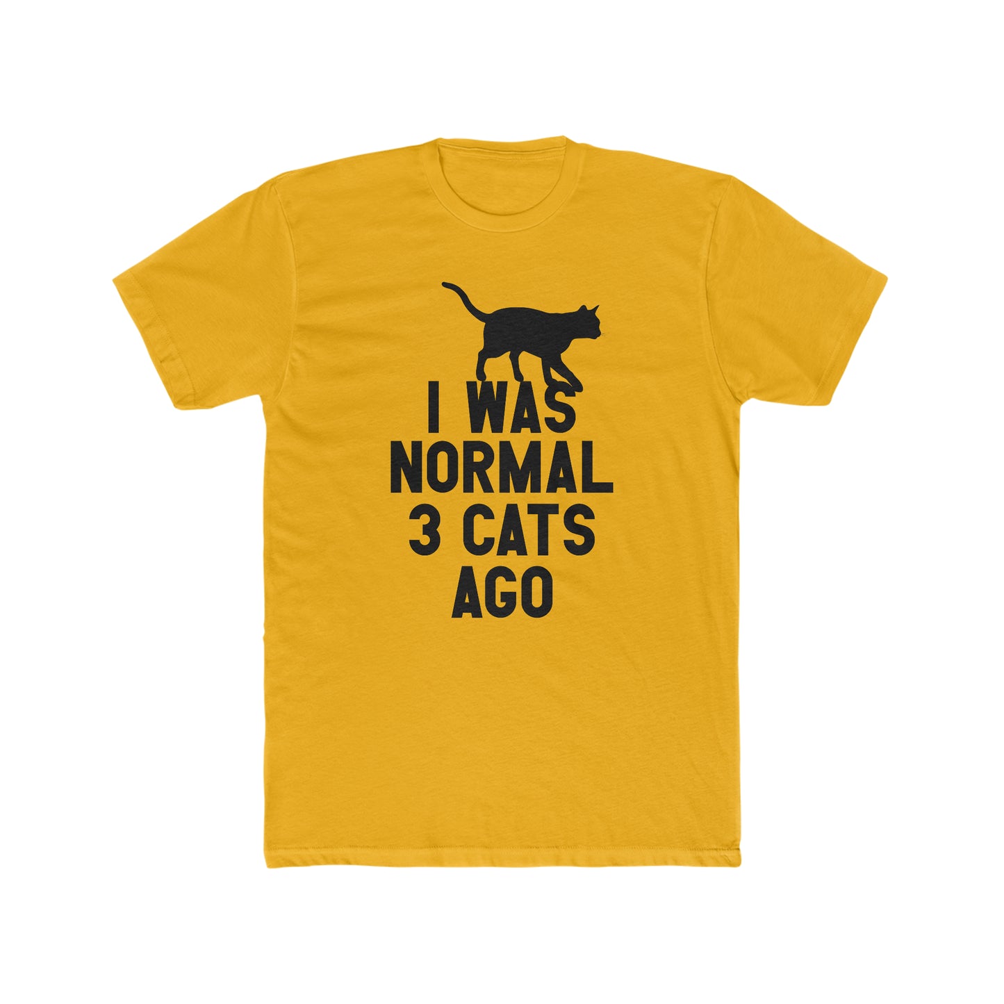 I Was Normal Three Cats Ago - Men's Cotton Crew Tee