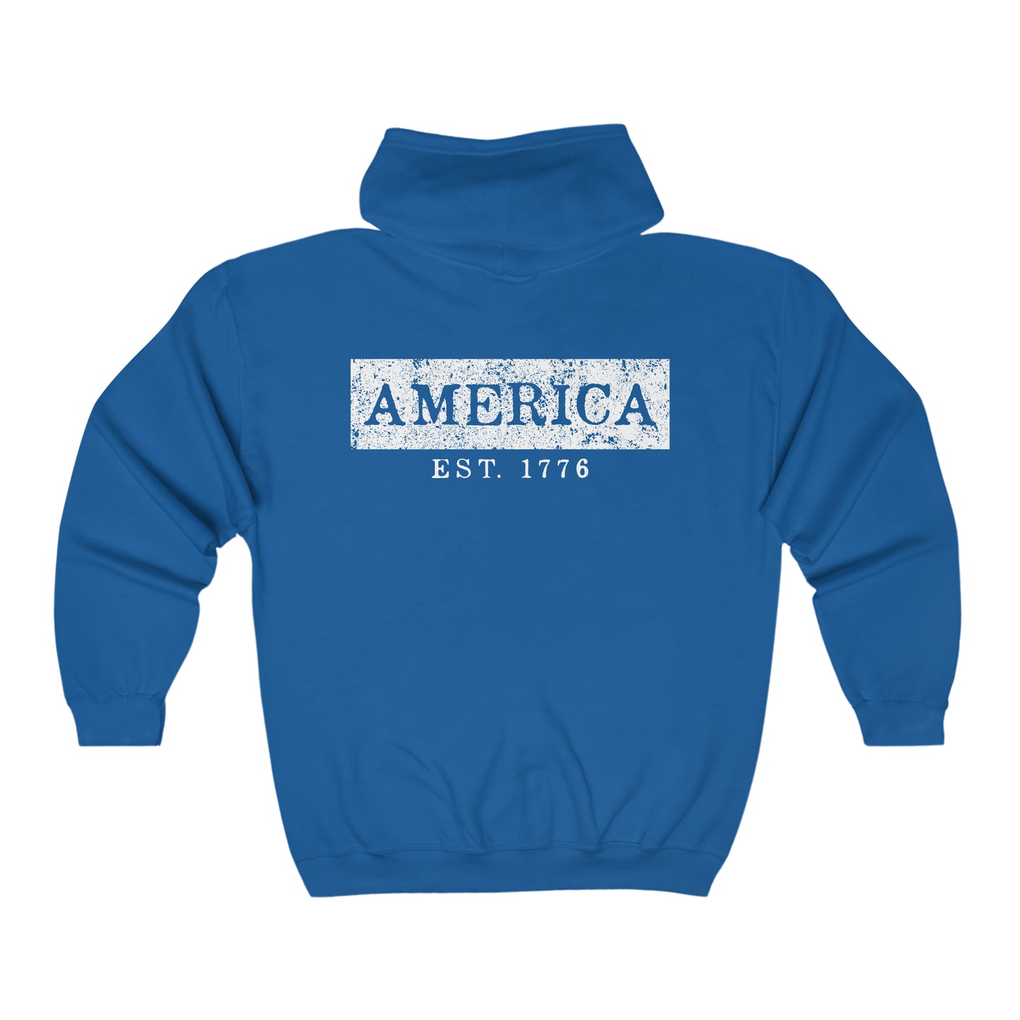 America EST 1776 - Unisex Full Zip Hooded Sweatshirt