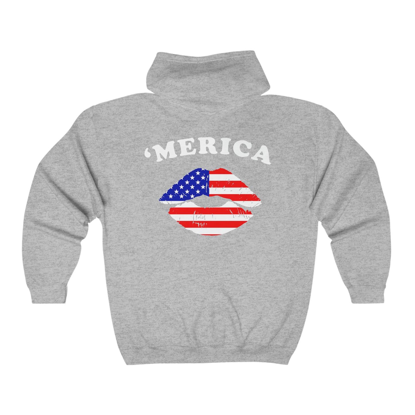 Lips - Unisex Full Zip Hooded Sweatshirt