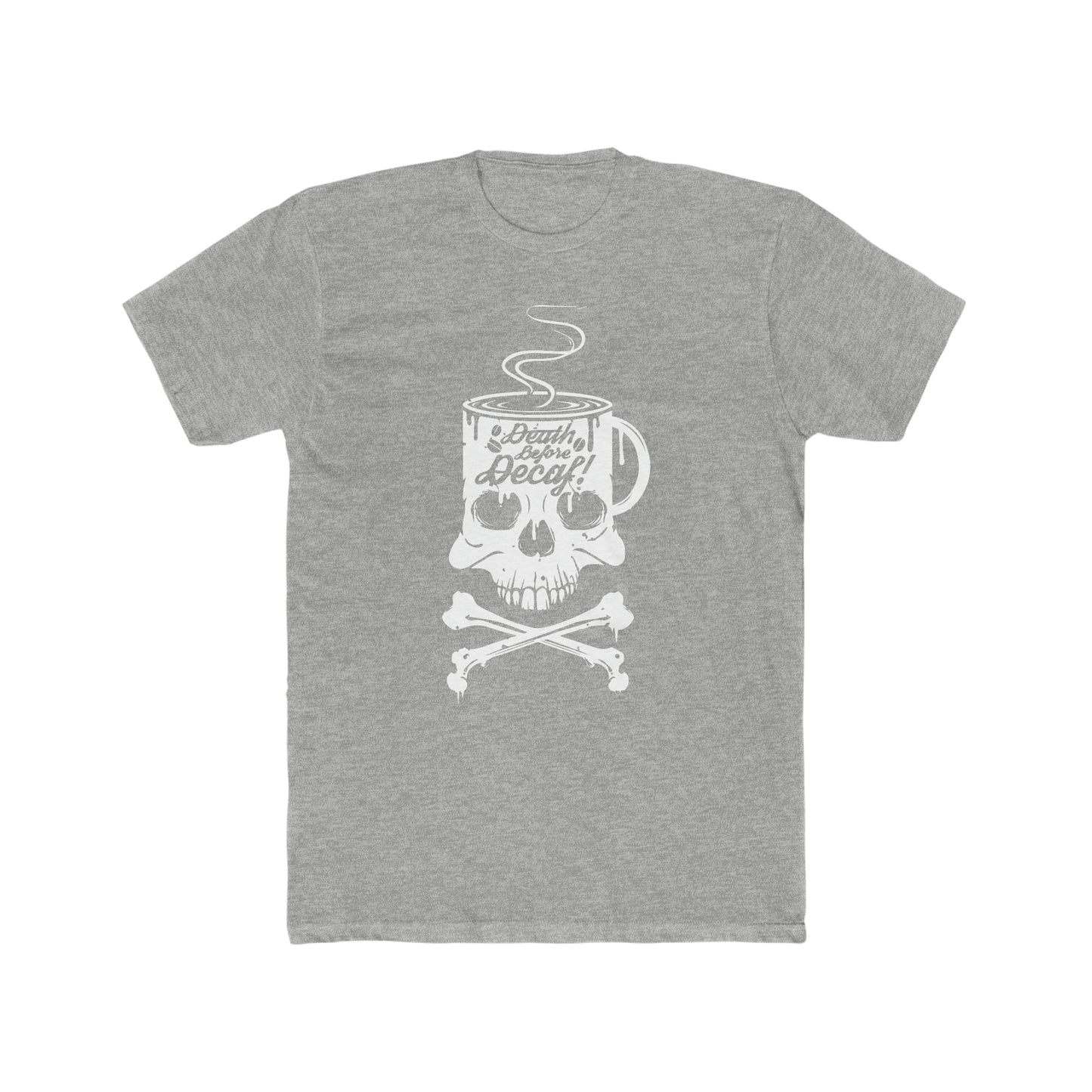 Death Before Decaf - Men's Cotton Crew Tee