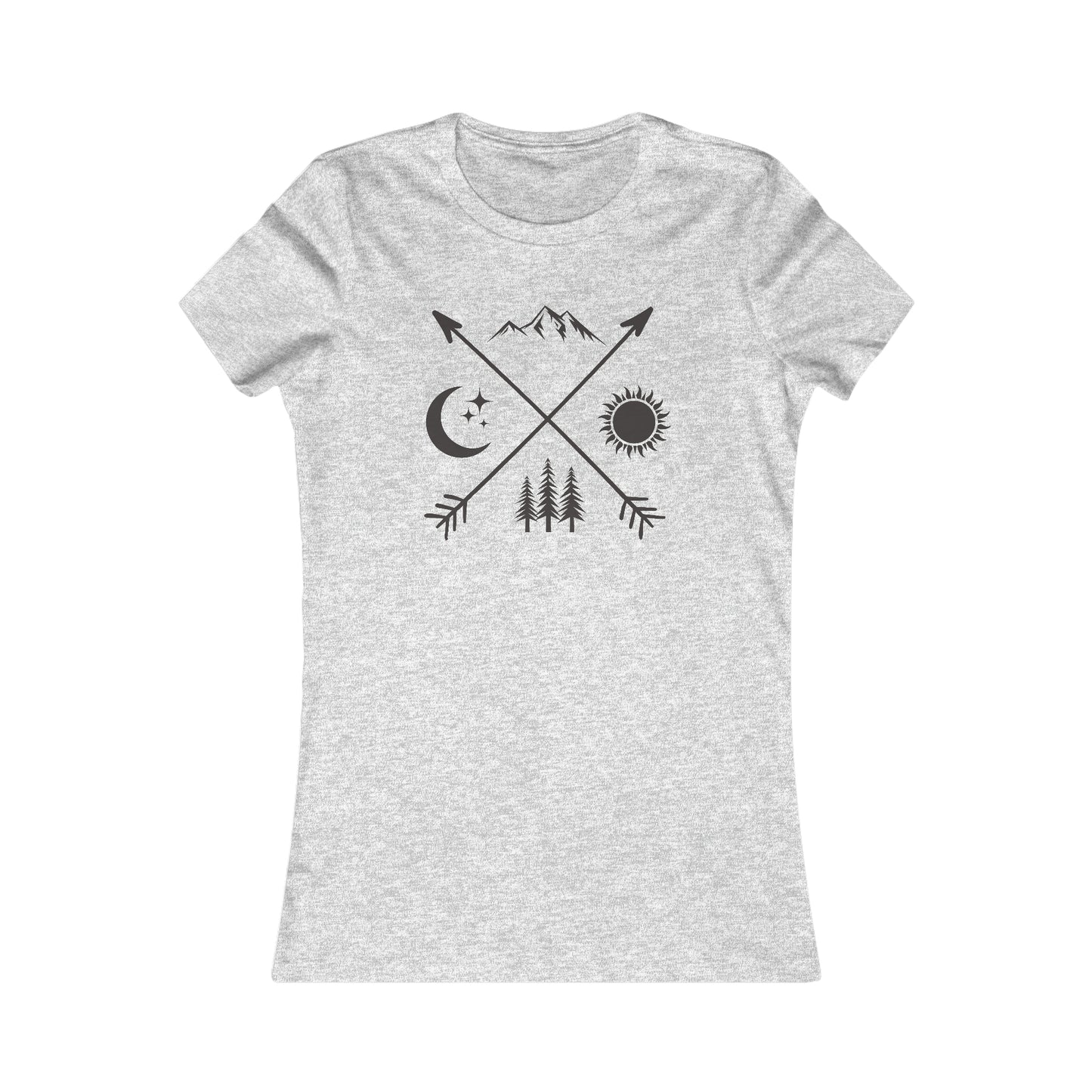Crossing Arrows - Moon/Sun - Mountains/Forest - Women's Tee