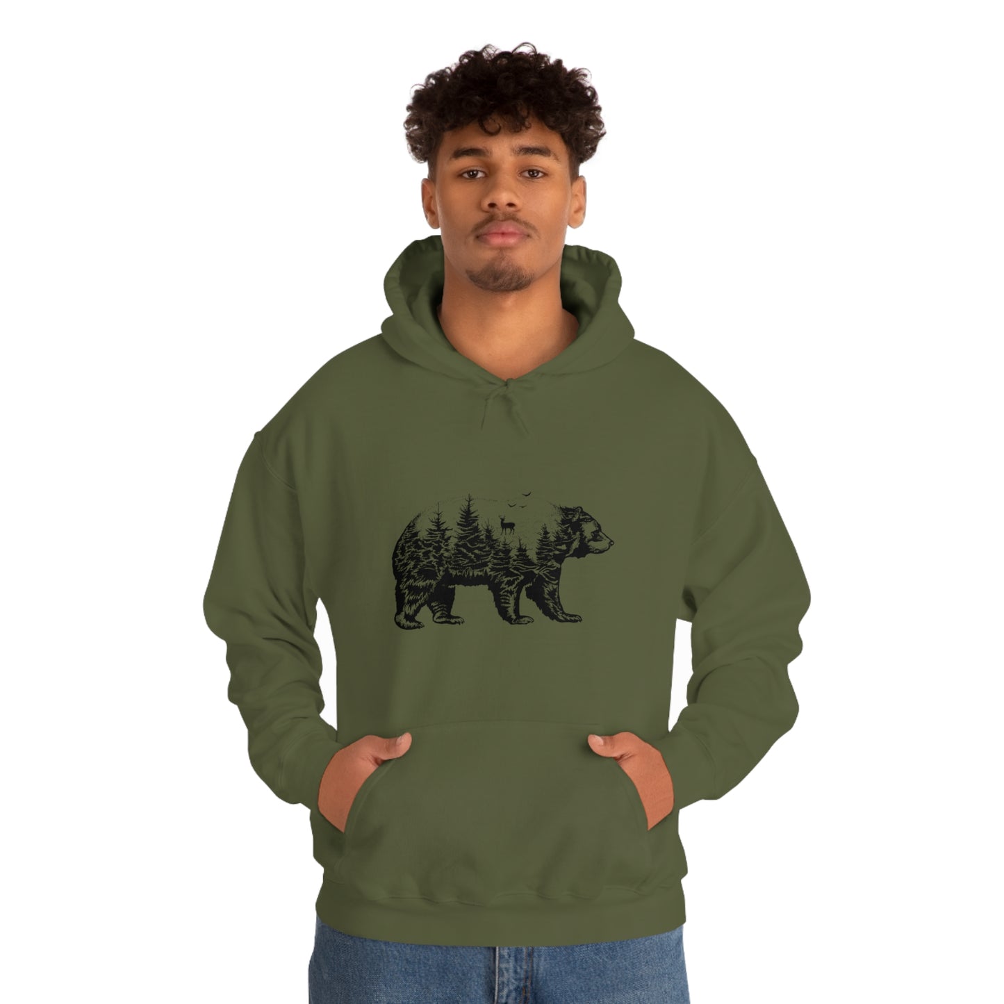 Bear Graphic - Unisex Hooded Sweatshirt