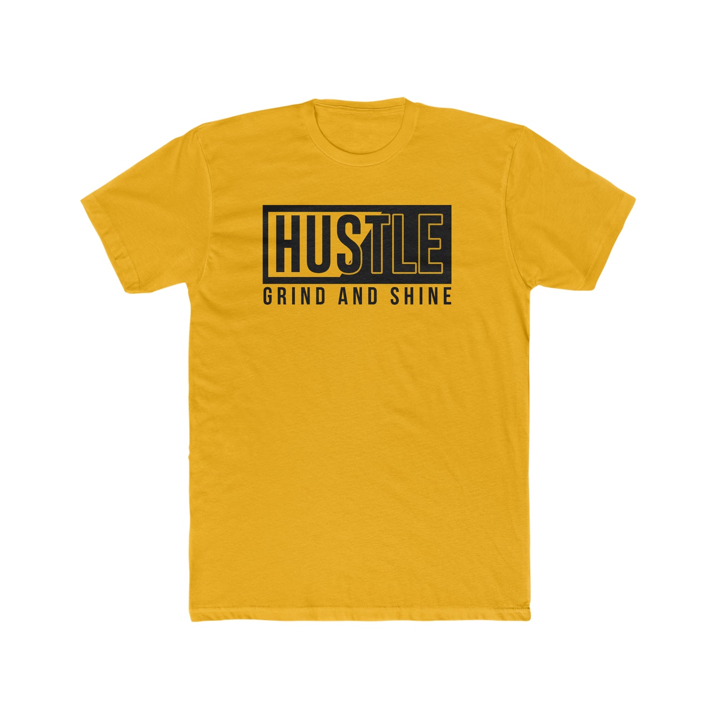 Hustle Grind and Shine - Men's Cotton Crew Tee