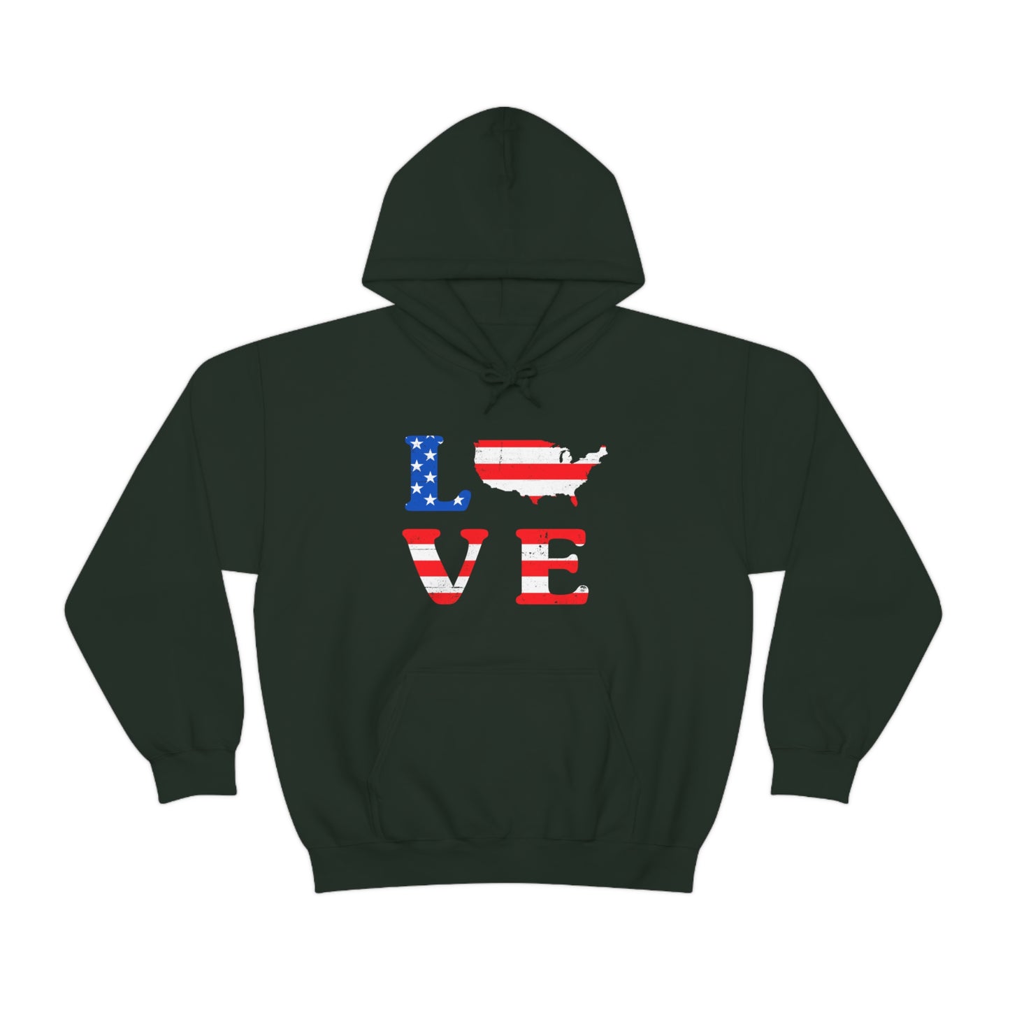 Love America - Unisex Hooded Sweatshirt