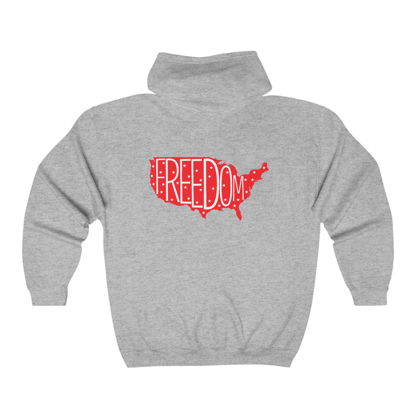 Freedom - Unisex Full Zip Hooded Sweatshirt