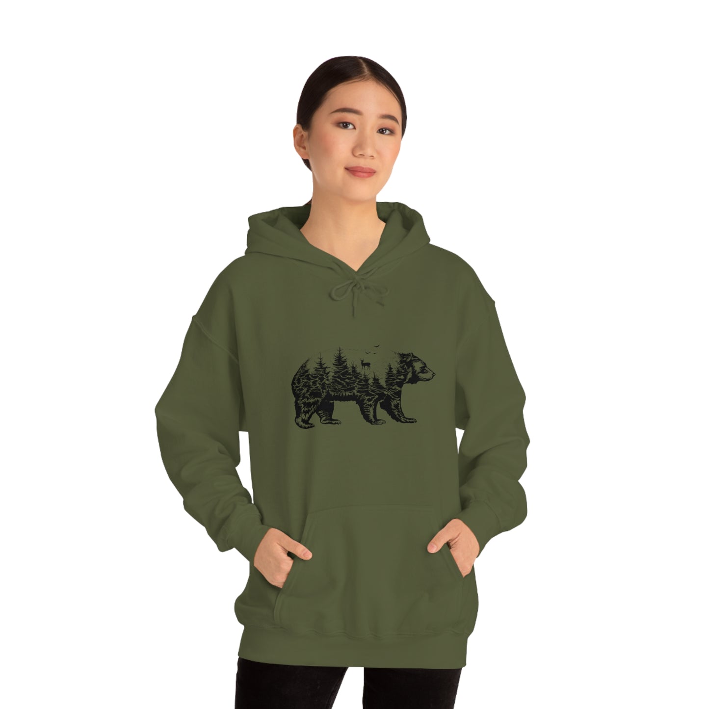 Bear Graphic - Unisex Hooded Sweatshirt