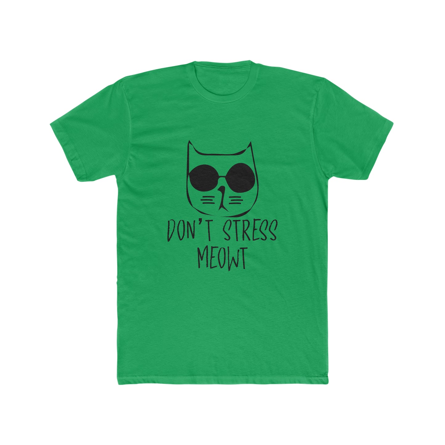 Don't Stress Meow! - Men's Cotton Crew Tee