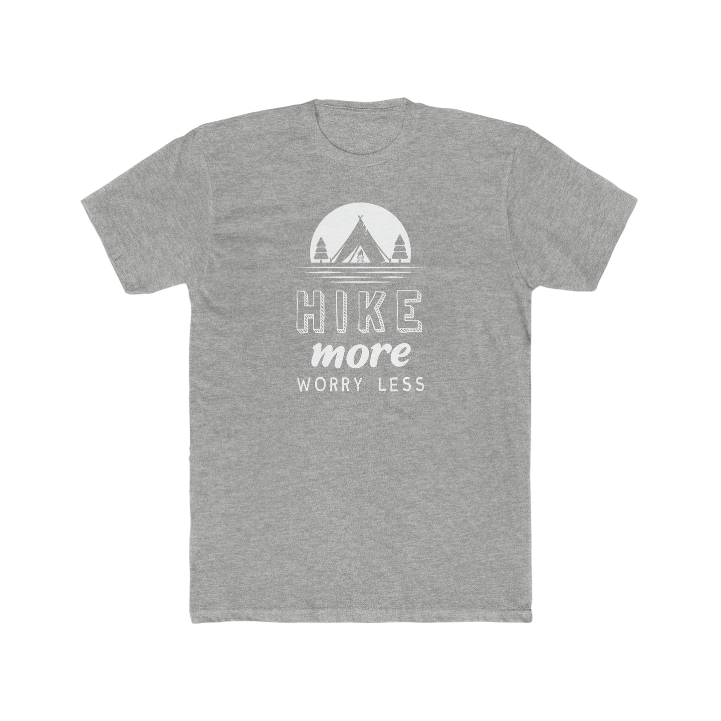 Hike More Worry Less - Men's Cotton Crew Tee