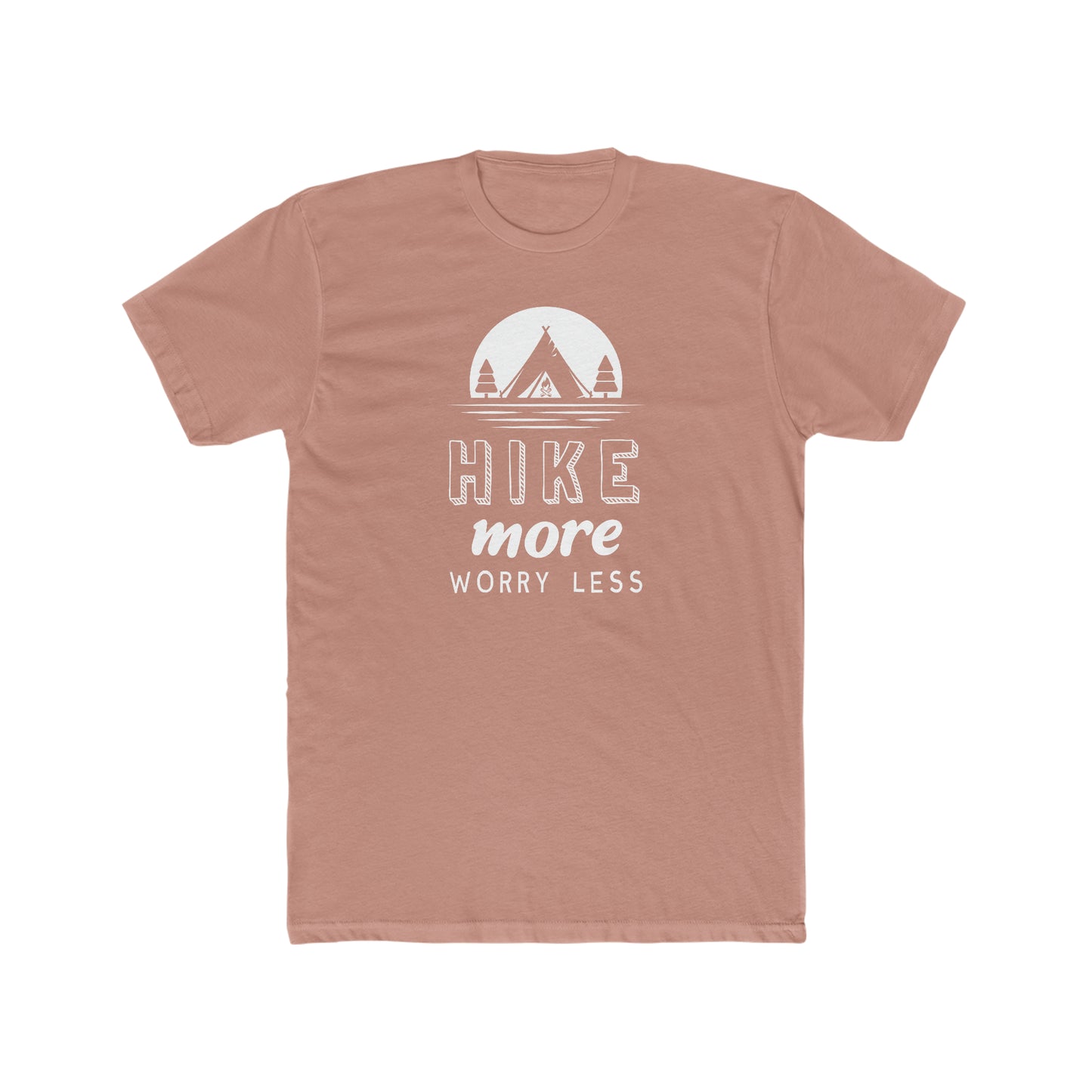 Hike More Worry Less - Men's Cotton Crew Tee