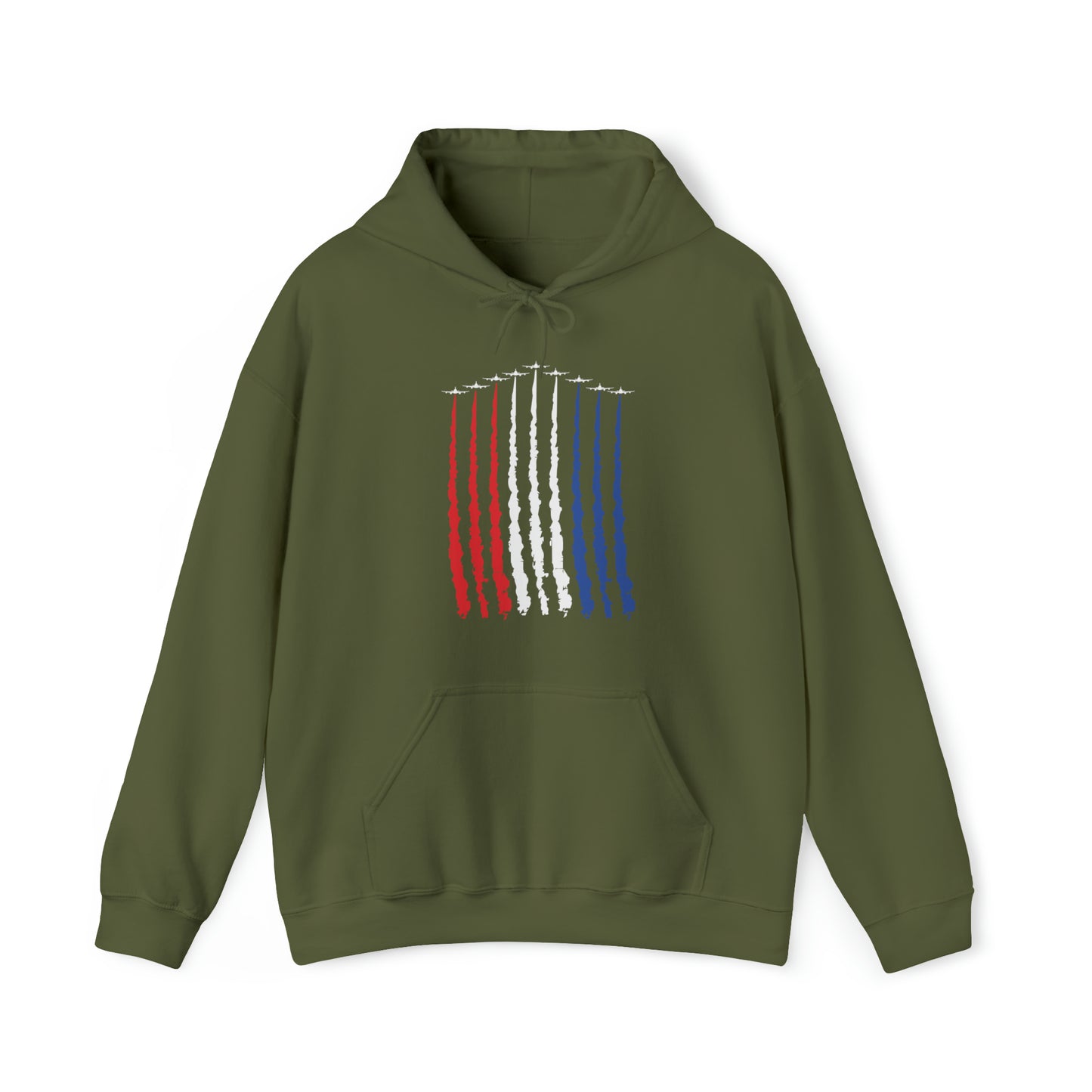 Air Force USA Flag Fly Over - Unisex Hooded Sweatshirt