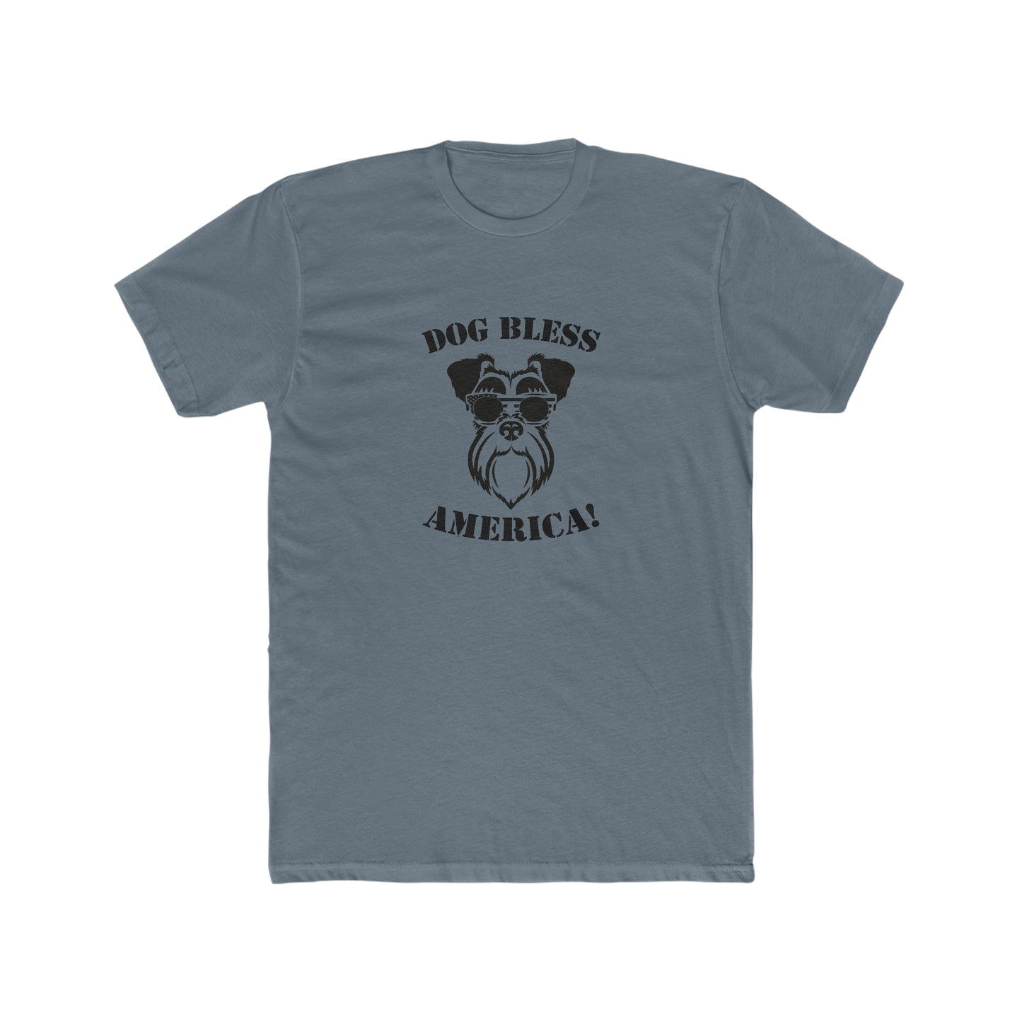 Dog Bless America - Men's Cotton Crew T-Shirt