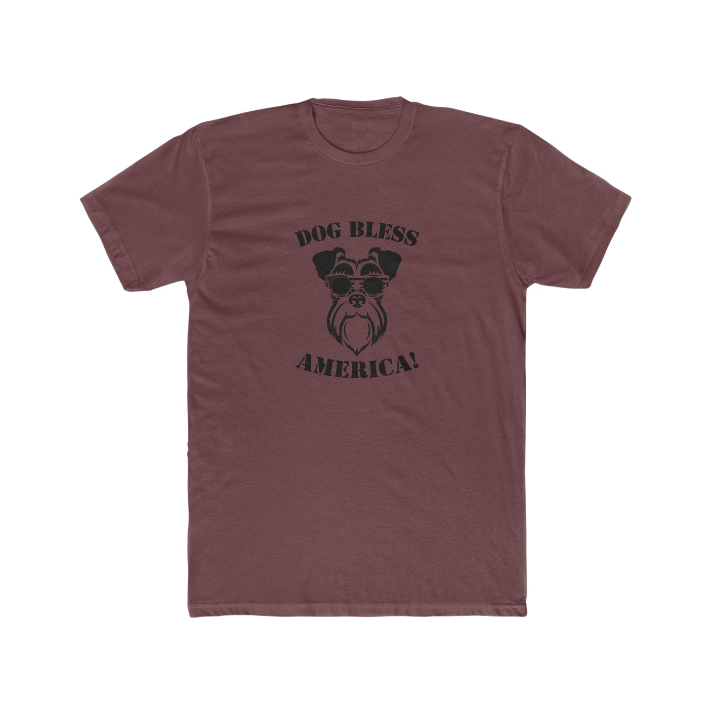 Dog Bless America - Men's Cotton Crew T-Shirt