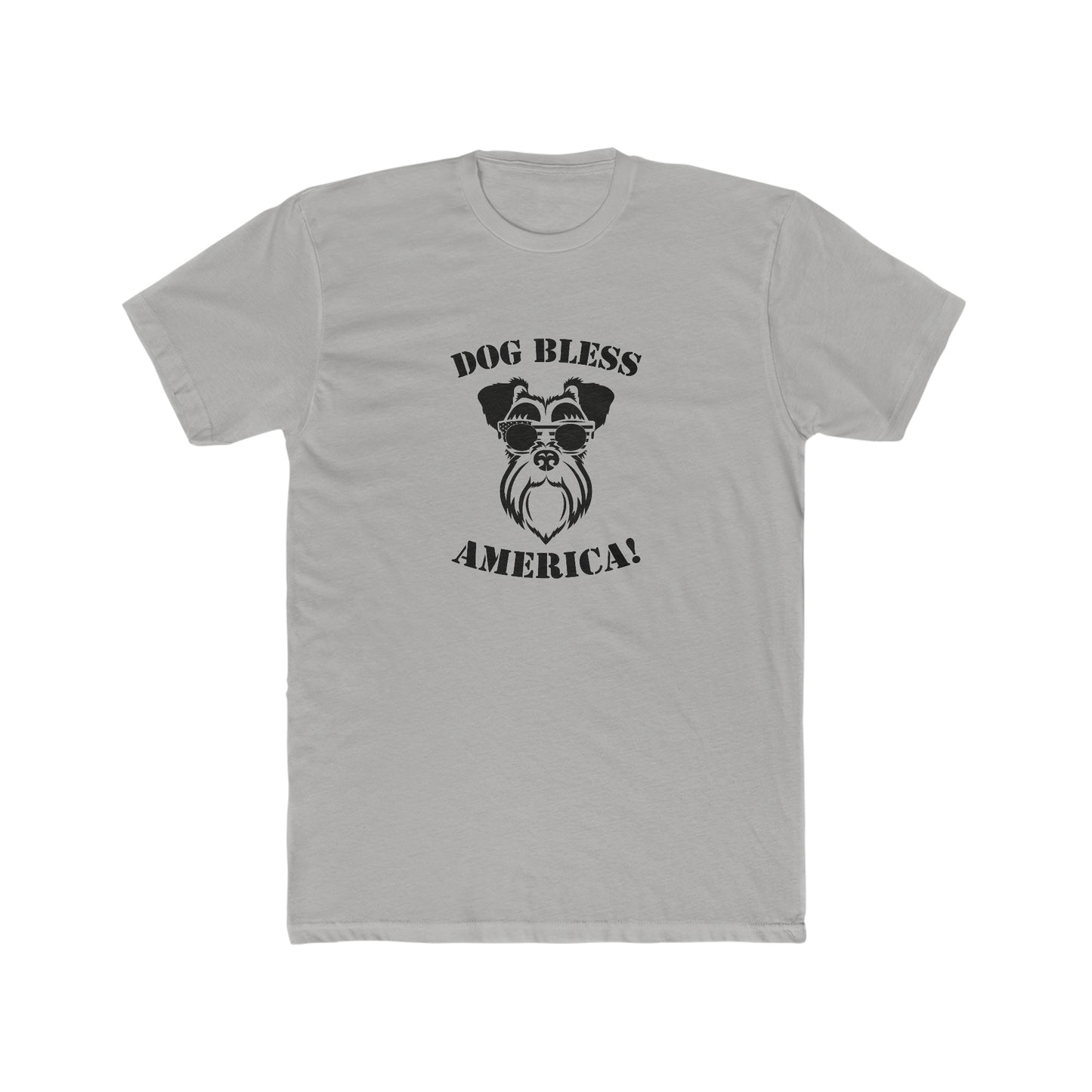 Dog Bless America - Men's Cotton Crew T-Shirt