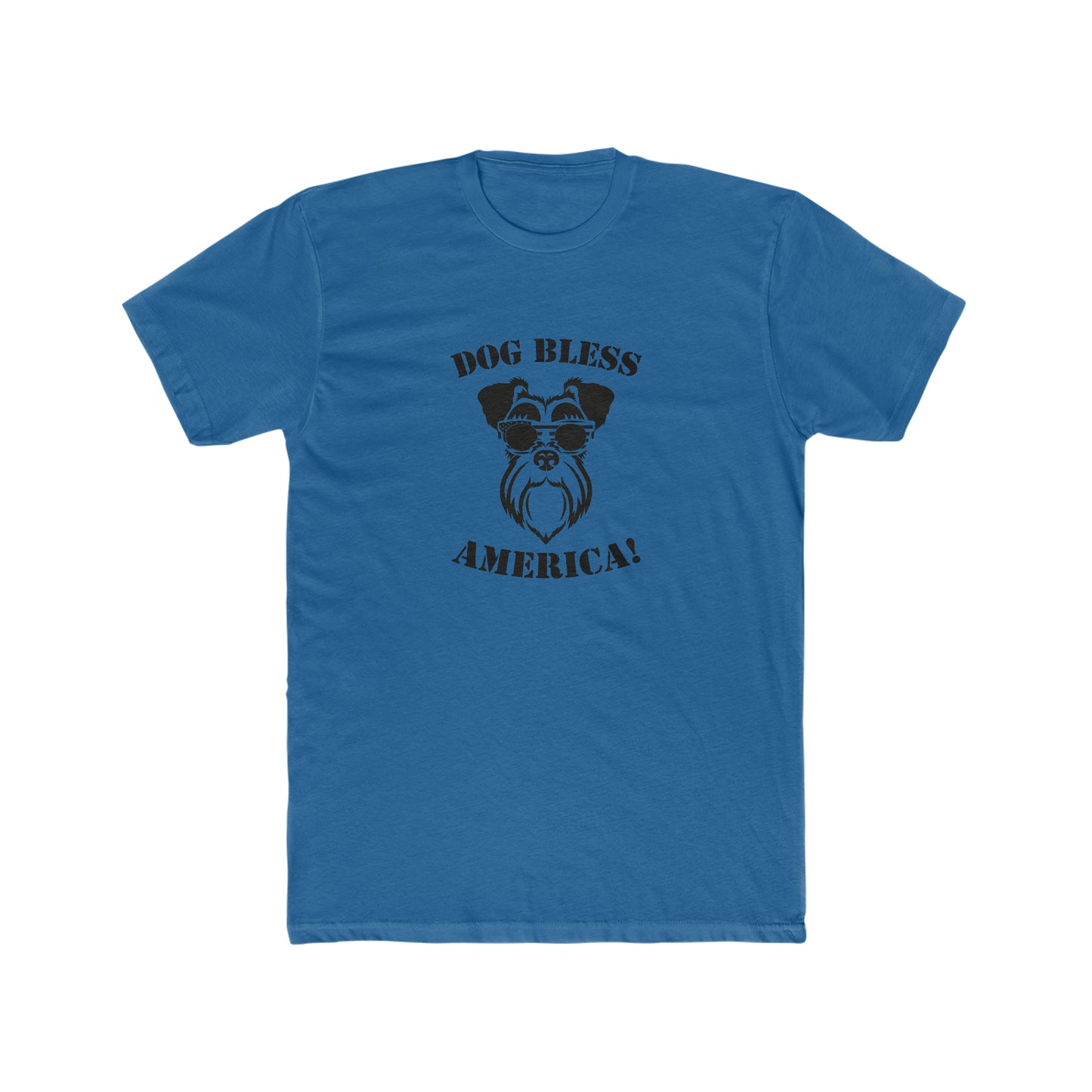 Dog Bless America - Men's Cotton Crew T-Shirt