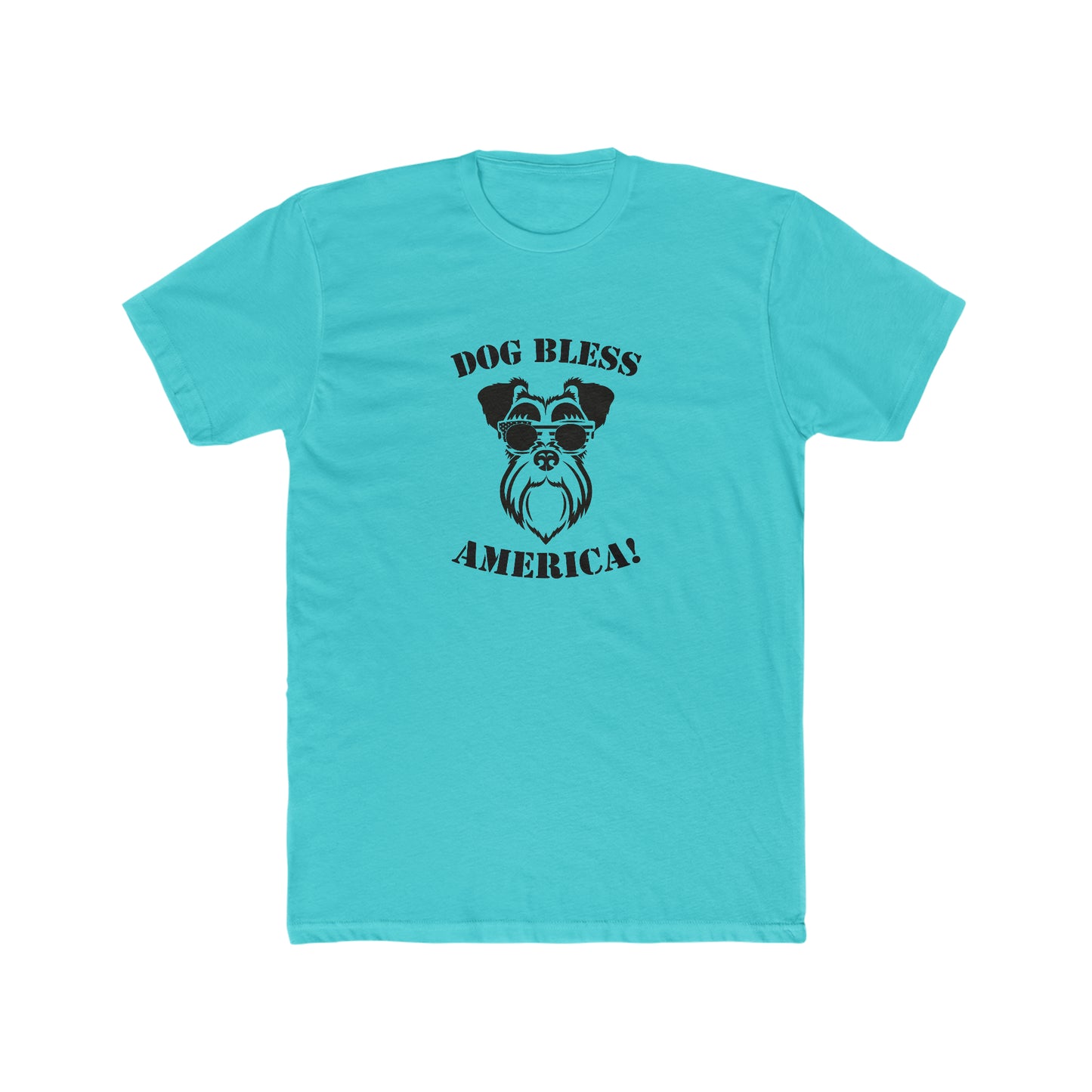 Dog Bless America - Men's Cotton Crew T-Shirt