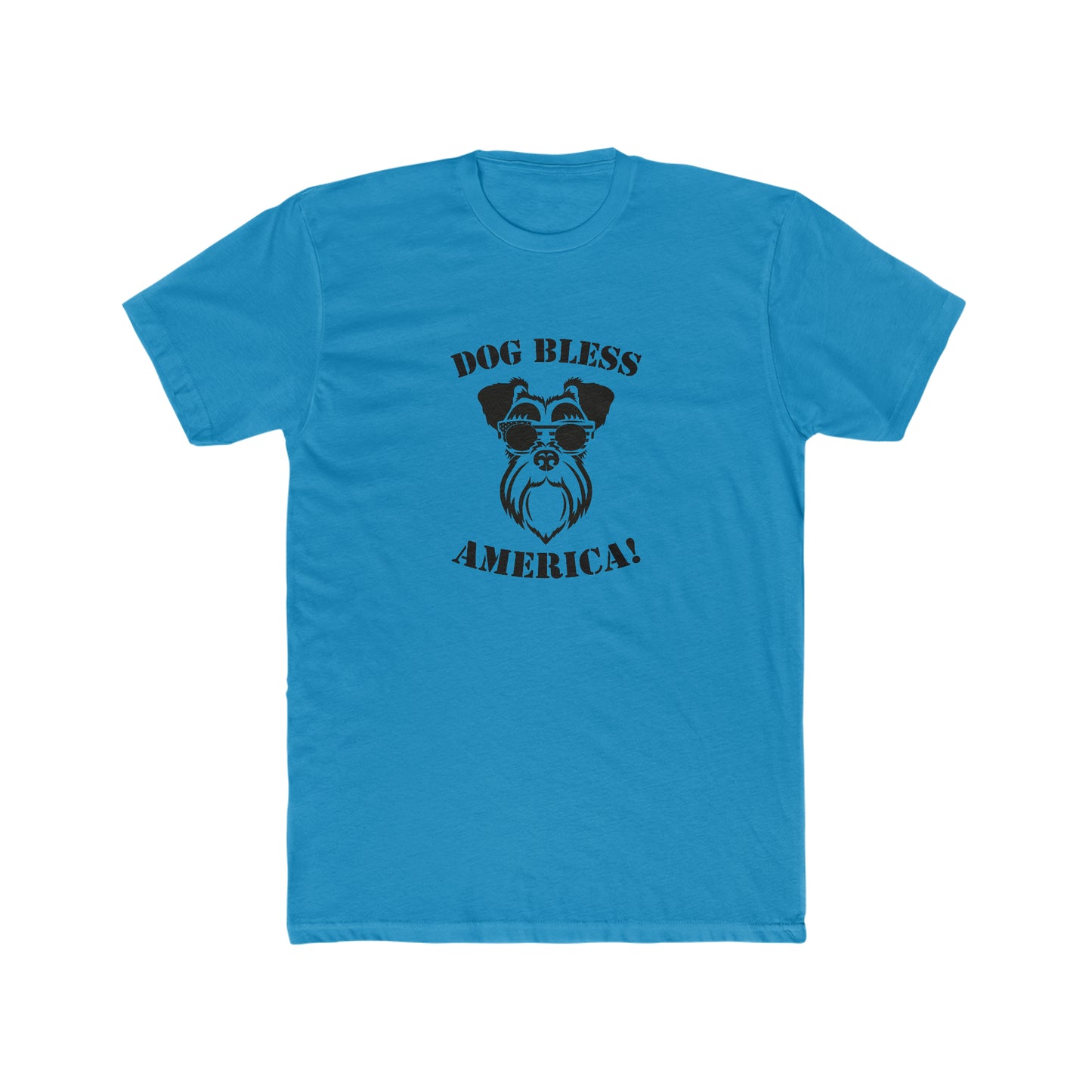 Dog Bless America - Men's Cotton Crew T-Shirt