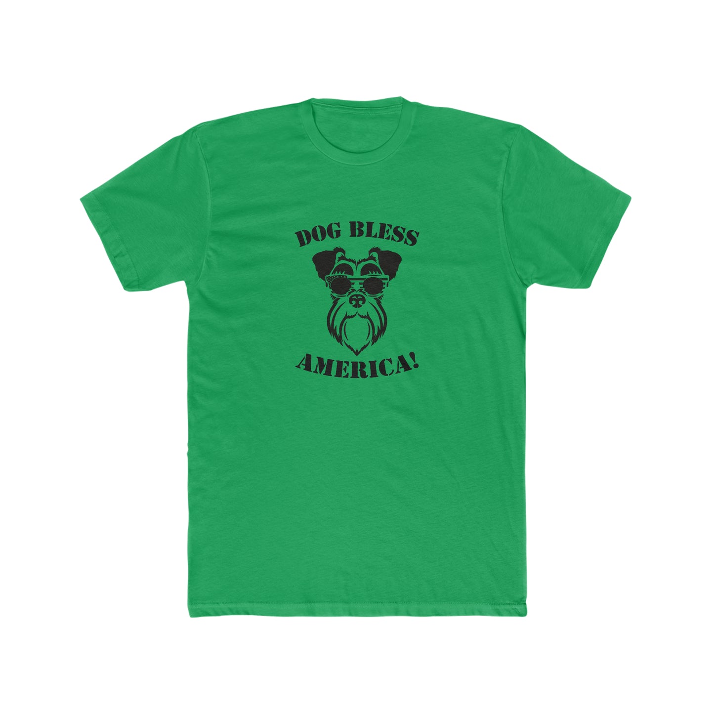 Dog Bless America - Men's Cotton Crew T-Shirt