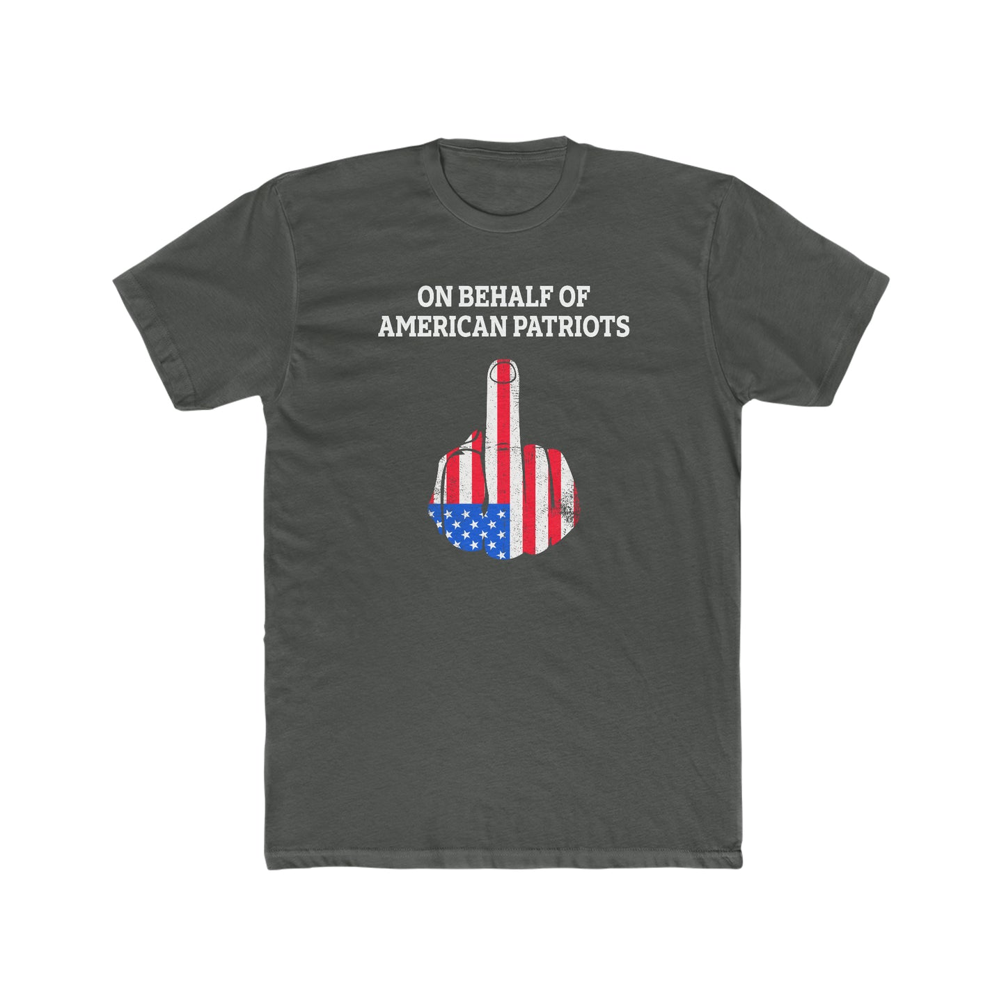 On Behalf Of American Patriots - Men's Cotton Crew T-Shirt
