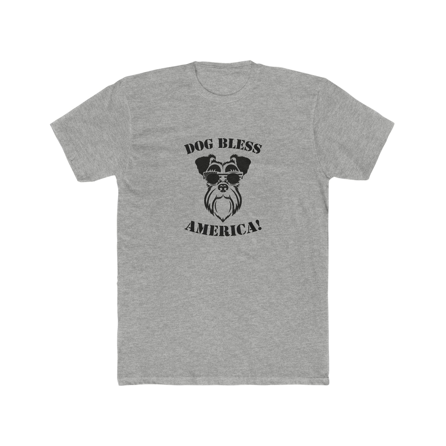 Dog Bless America - Men's Cotton Crew T-Shirt