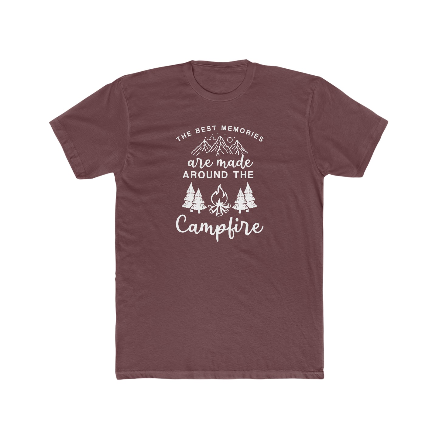 The Best Memories Are Made Around The Campfire - Men's Cotton Crew Tee
