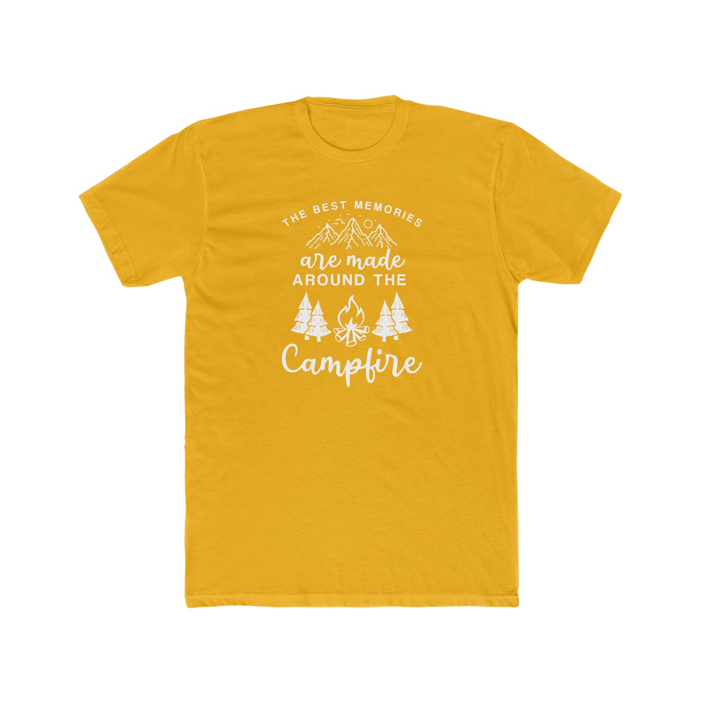 The Best Memories Are Made Around The Campfire - Men's Cotton Crew Tee