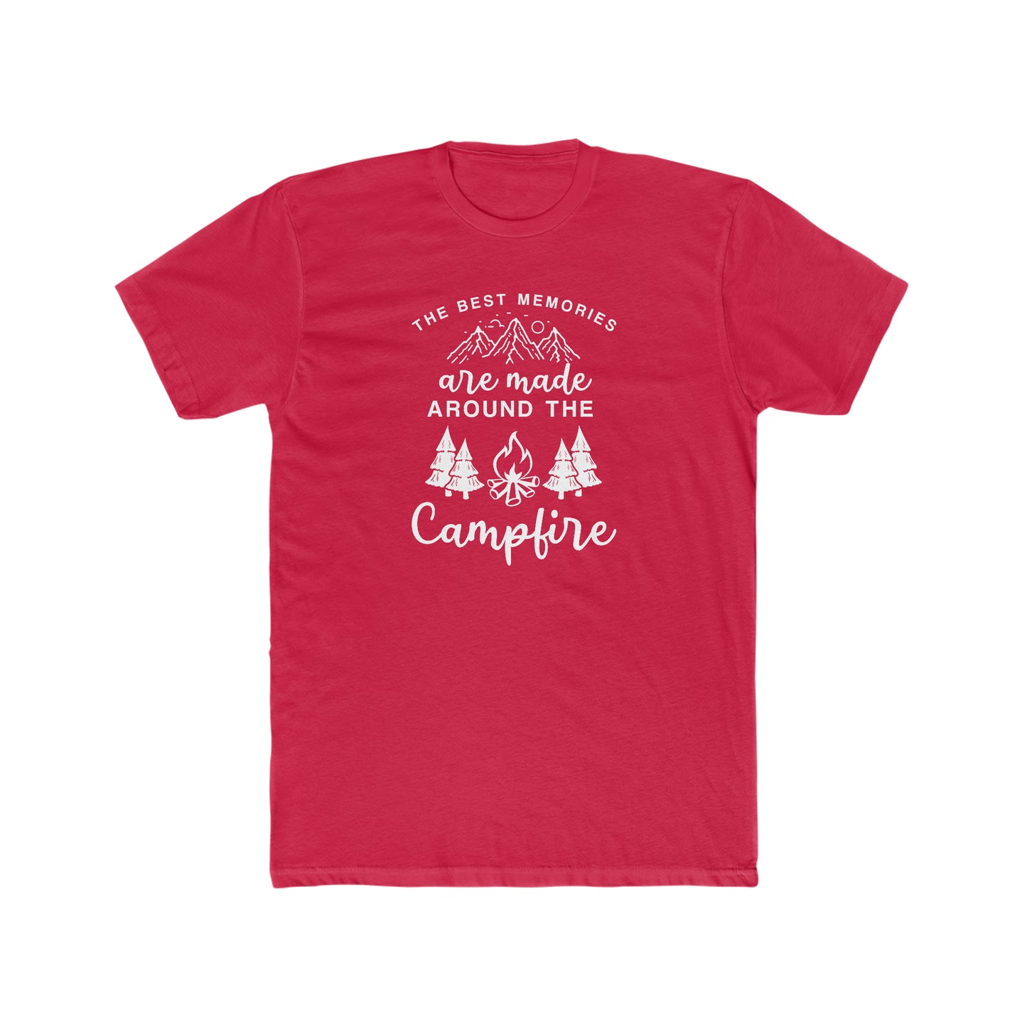 The Best Memories Are Made Around The Campfire - Men's Cotton Crew Tee