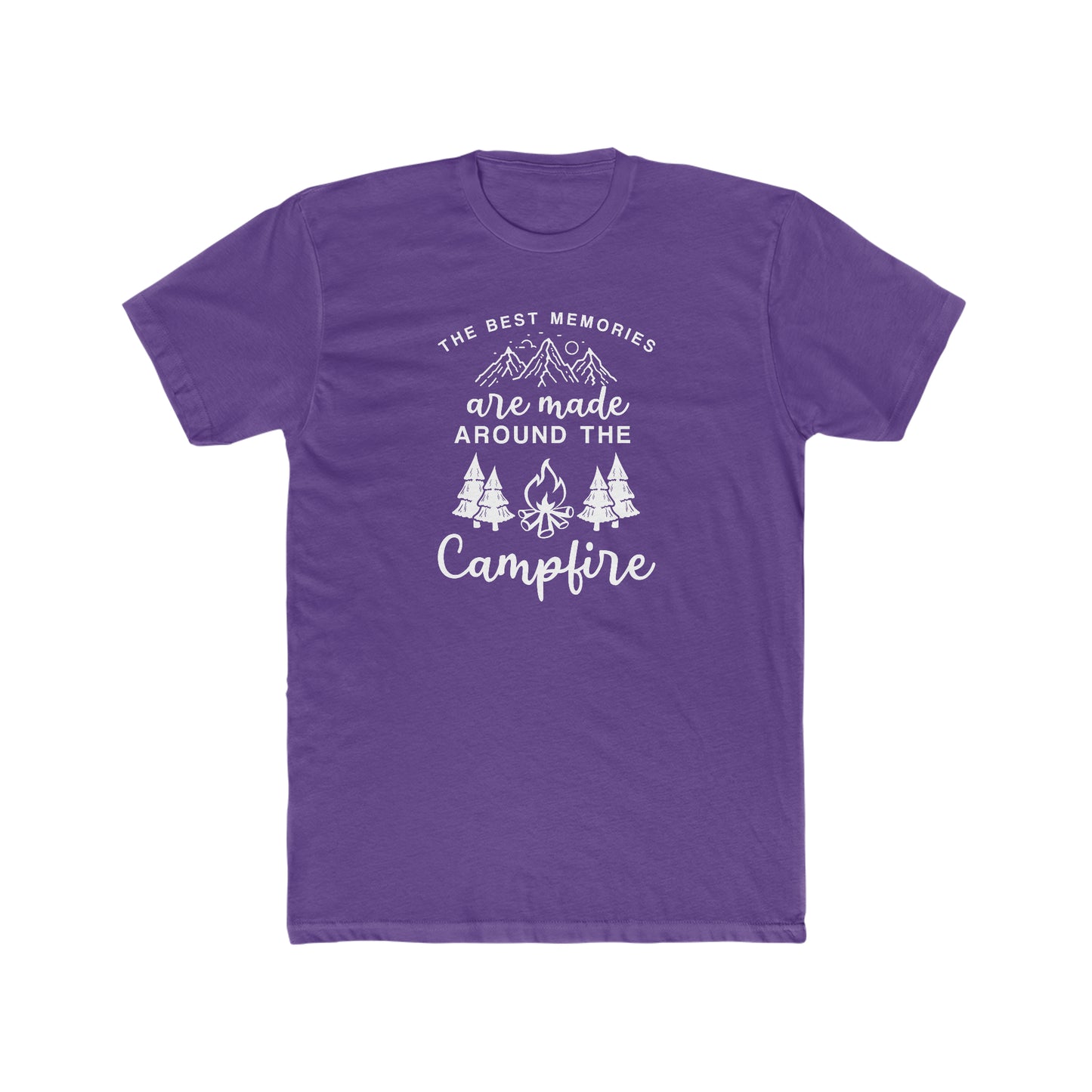 The Best Memories Are Made Around The Campfire - Men's Cotton Crew Tee