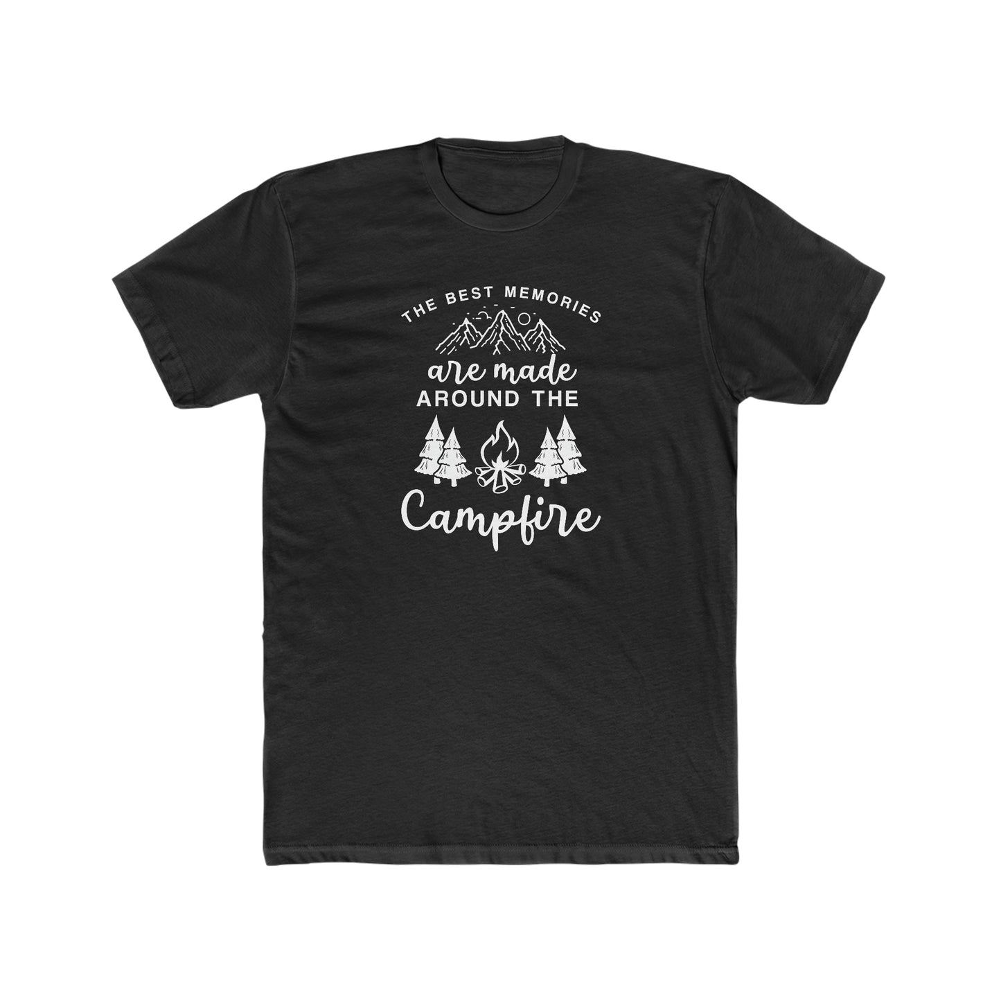 The Best Memories Are Made Around The Campfire - Men's Cotton Crew Tee