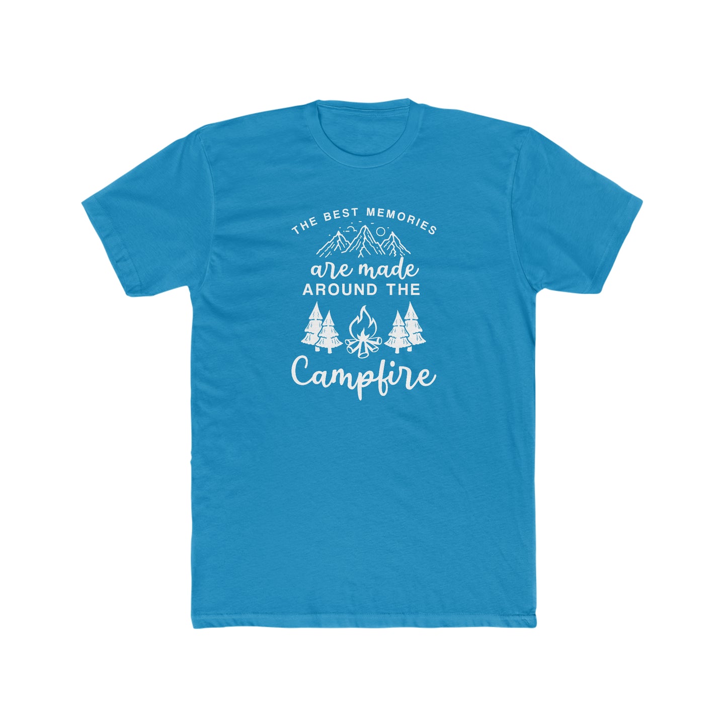 The Best Memories Are Made Around The Campfire - Men's Cotton Crew Tee