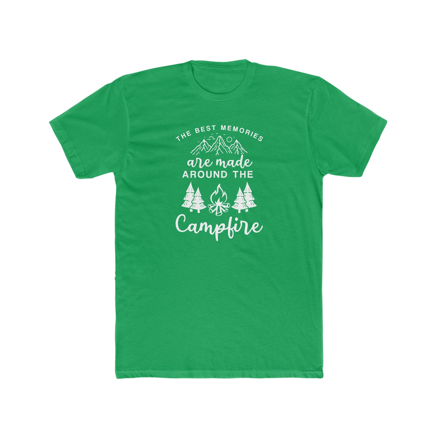 The Best Memories Are Made Around The Campfire - Men's Cotton Crew Tee