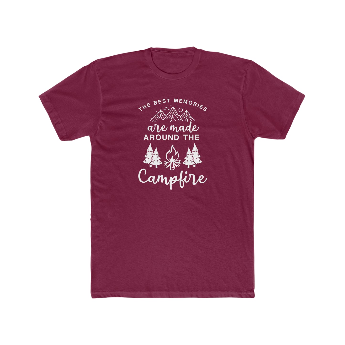 The Best Memories Are Made Around The Campfire - Men's Cotton Crew Tee