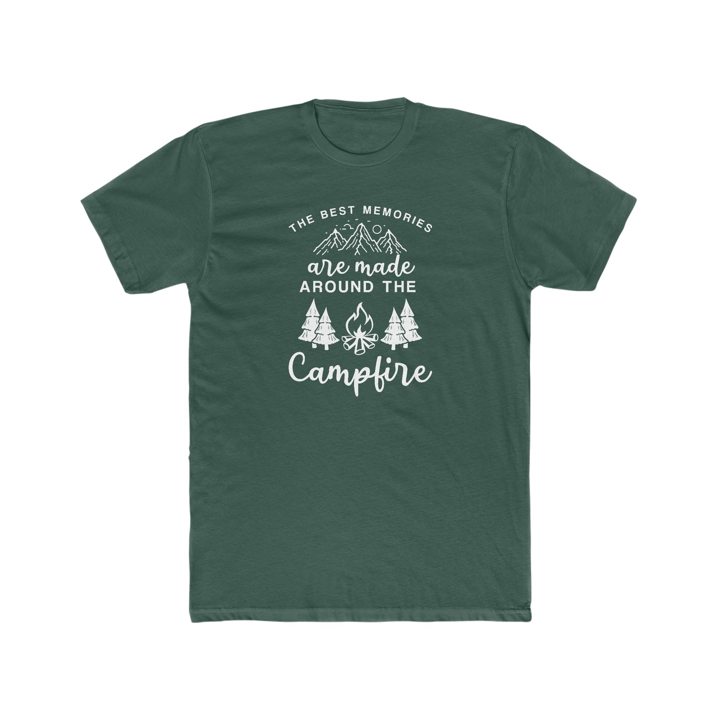 The Best Memories Are Made Around The Campfire - Men's Cotton Crew Tee