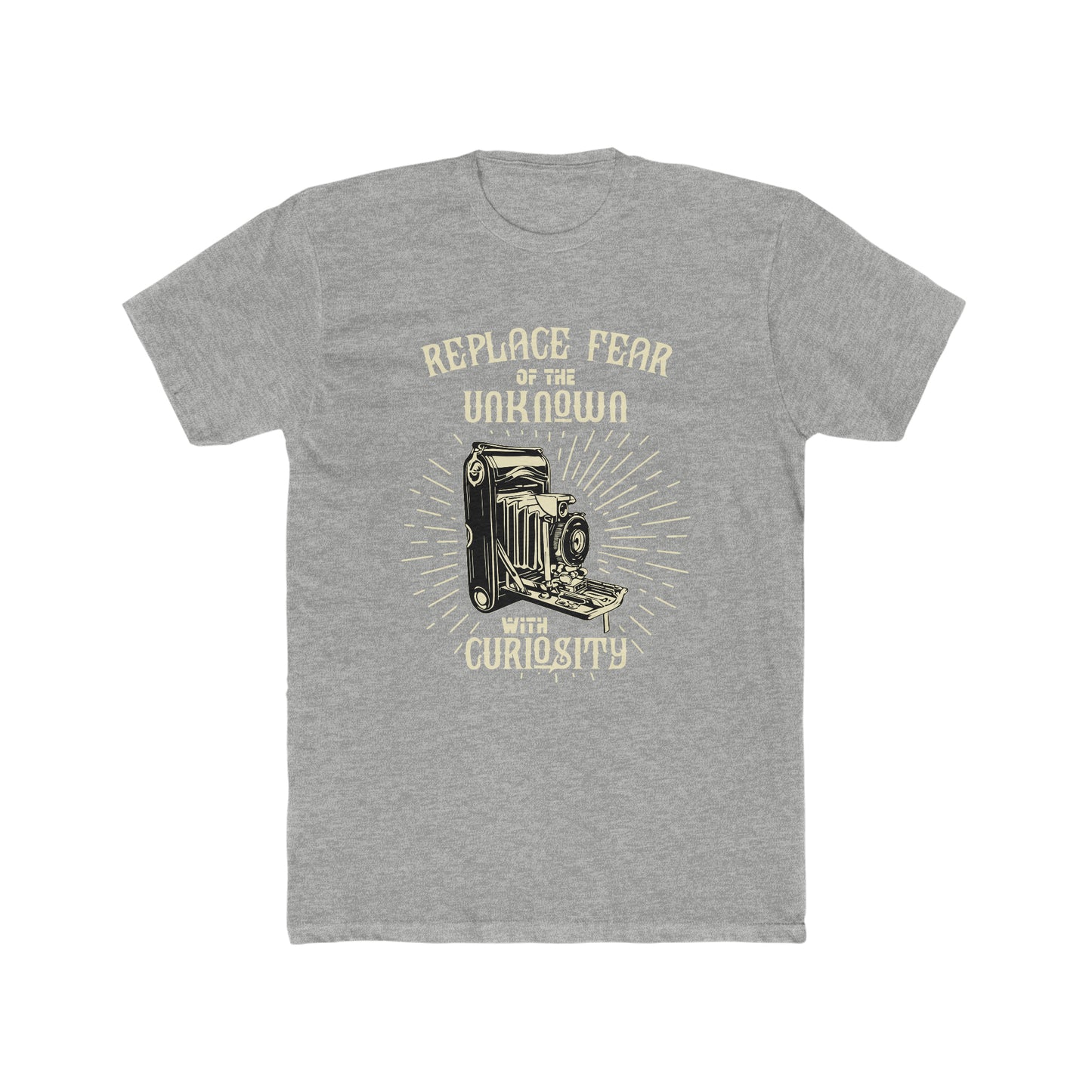 Replace Fear of the Unknown with Curiosity - Men's Cotton Crew Tee