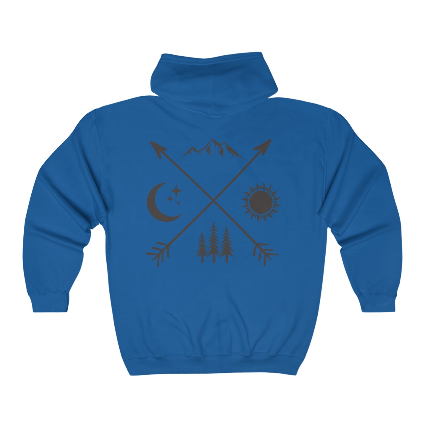 Outdoor Symbol - Unisex Full Zip Hooded Sweatshirt