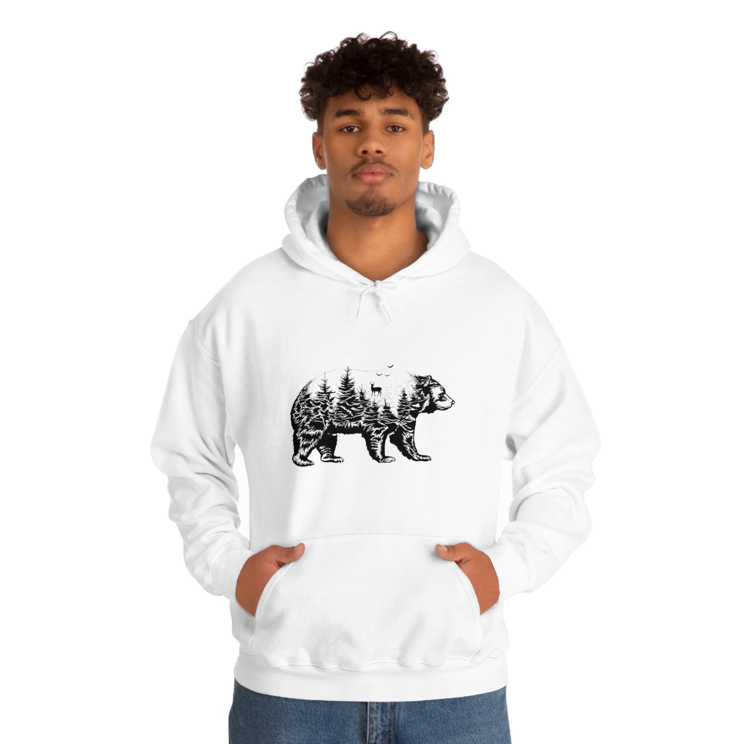 Bear Graphic - Unisex Hooded Sweatshirt