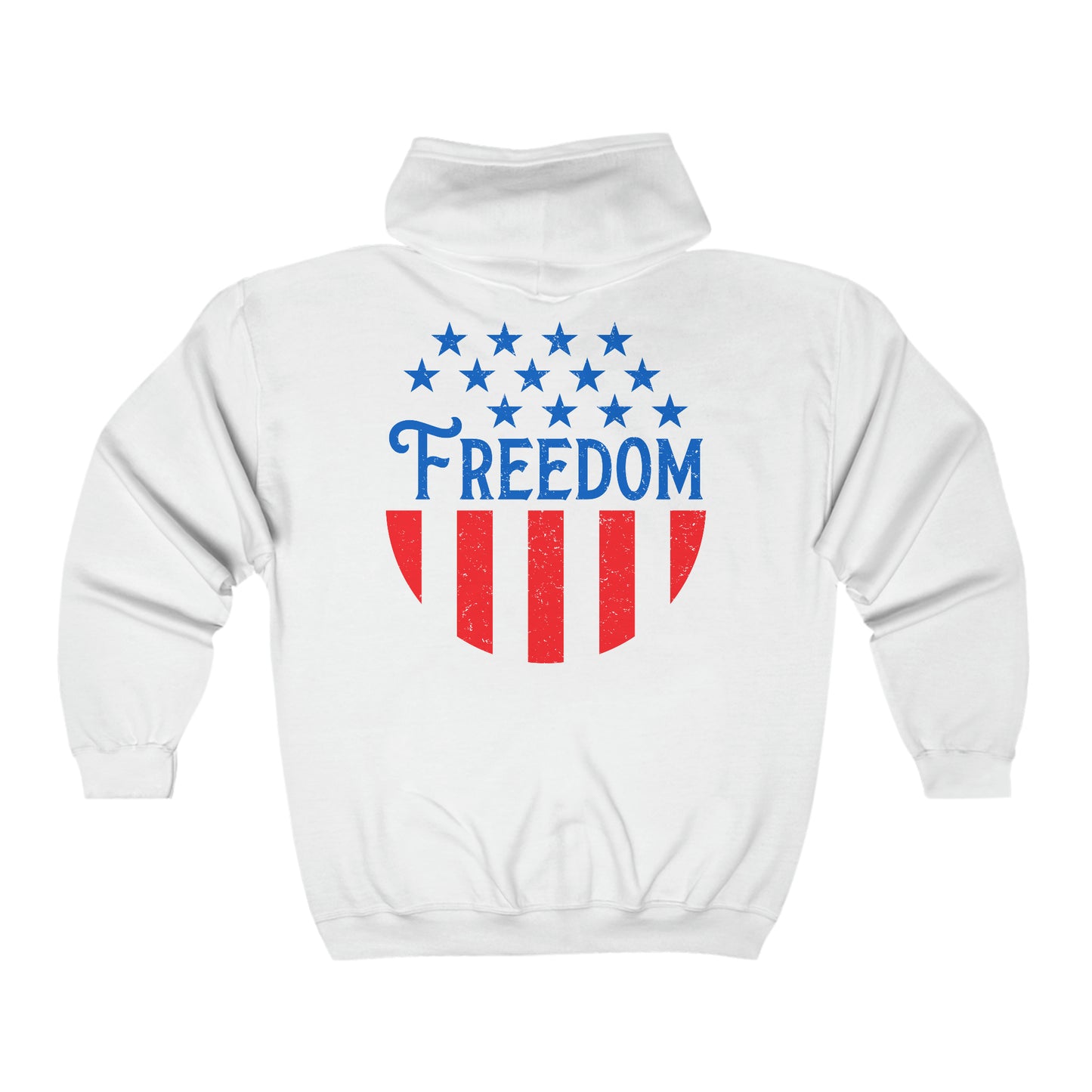 Freedom - Unisex Full Zip Hooded Sweatshirt