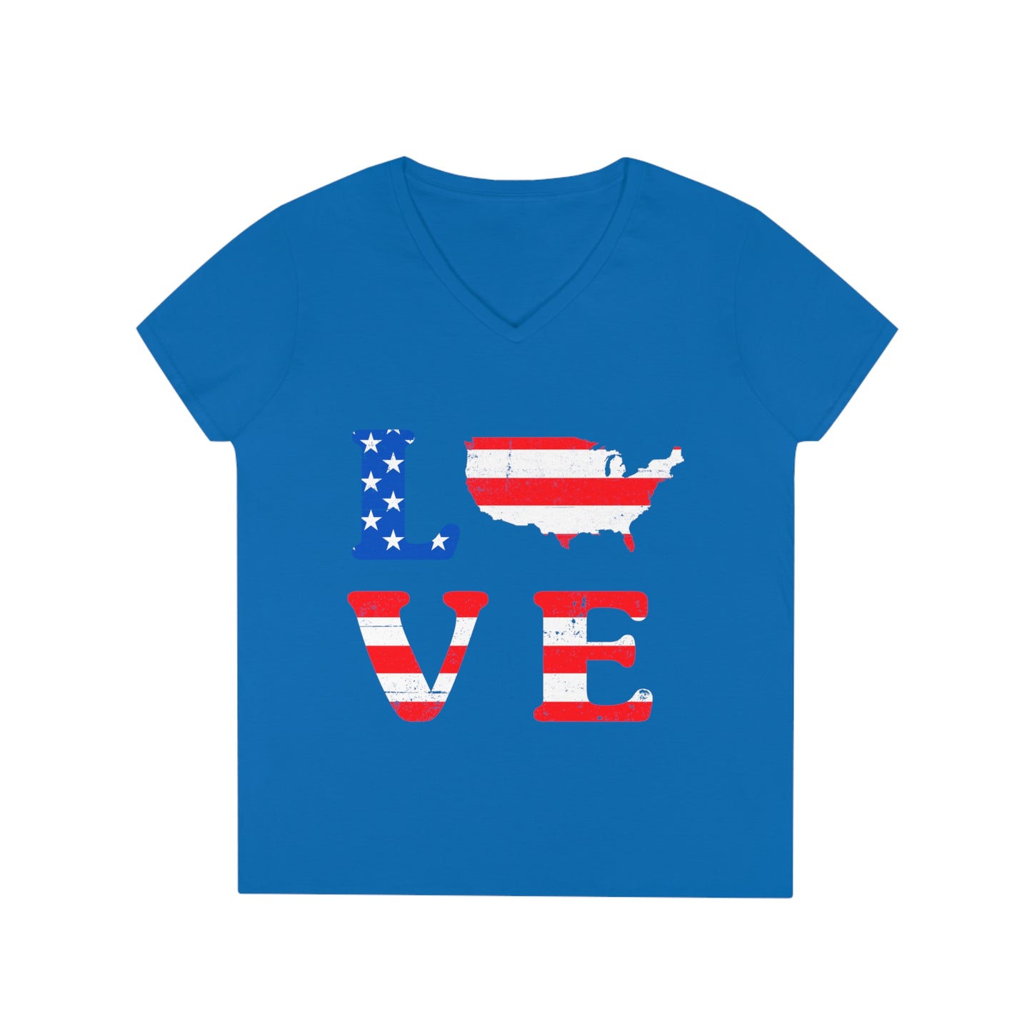 Love America - Ladies' V-Neck T-Shirt