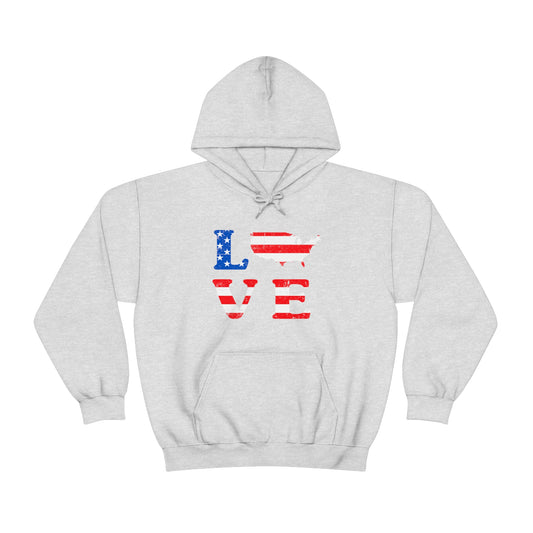 Love America - Unisex  Hooded Sweatshirt