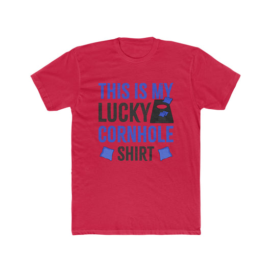 This is My Lucky Cornhole Shirt - Men's Cotton Crew Tee