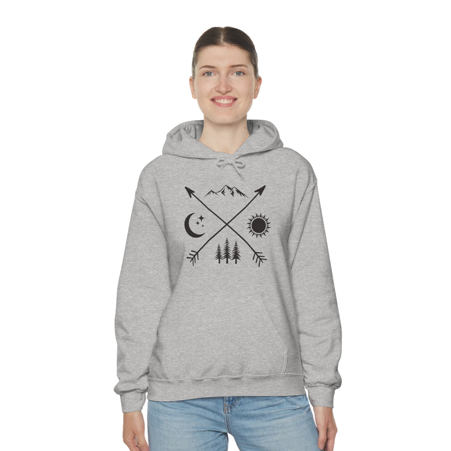 Outdoor Symbol - Unisex  Hooded Sweatshirt