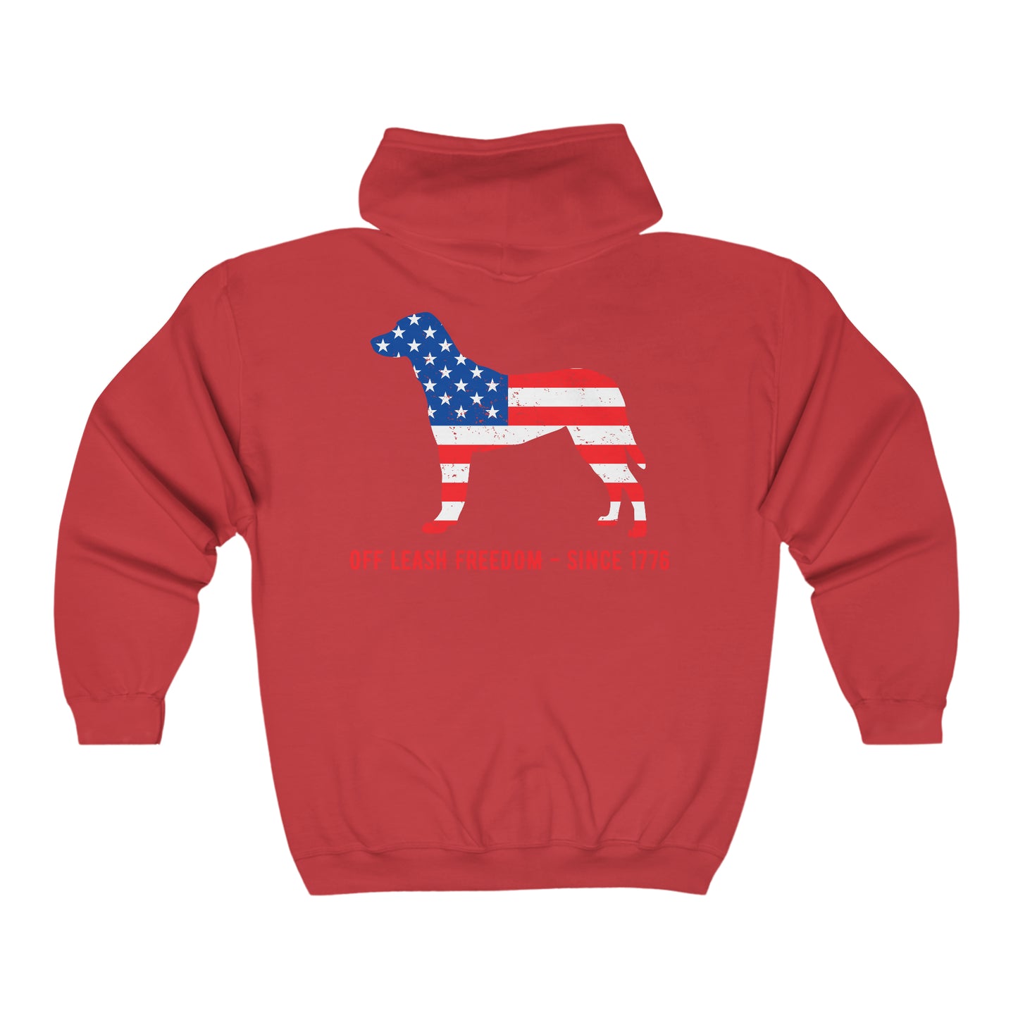 Off Leash Freedom - Unisex Full Zip Hooded Sweatshirt