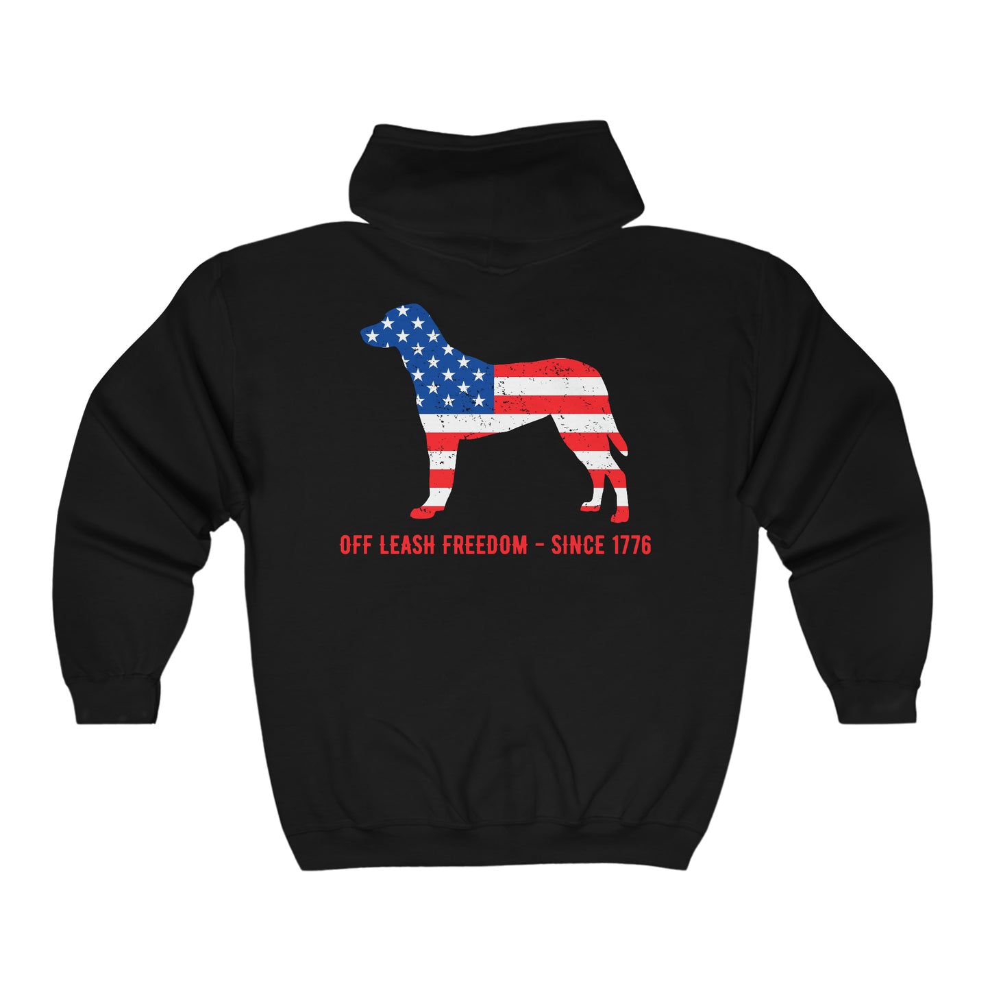 Off Leash Freedom - Unisex Full Zip Hooded Sweatshirt