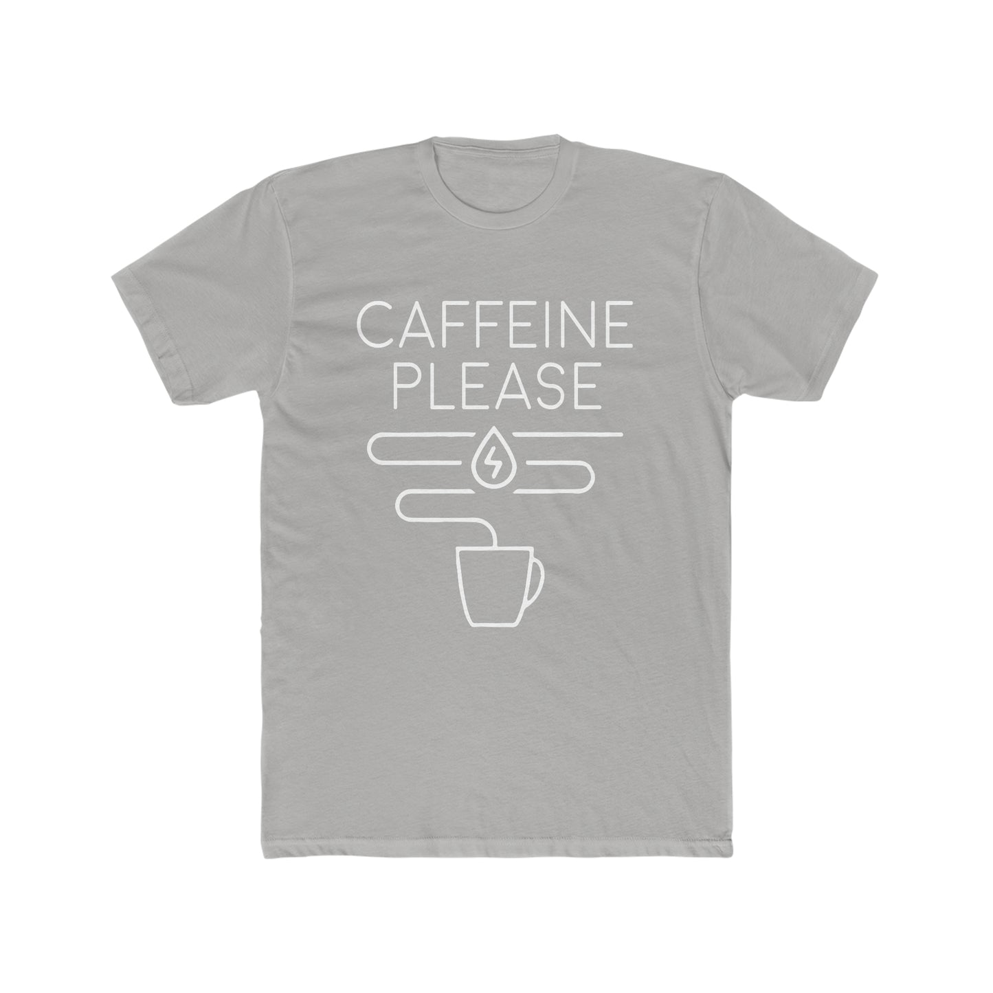 Caffeine Please -  Men's Cotton Crew Tee