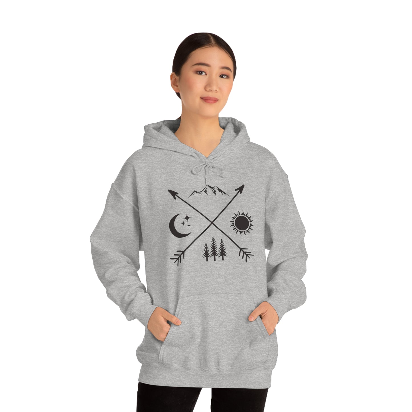 Outdoor Symbol - Unisex  Hooded Sweatshirt