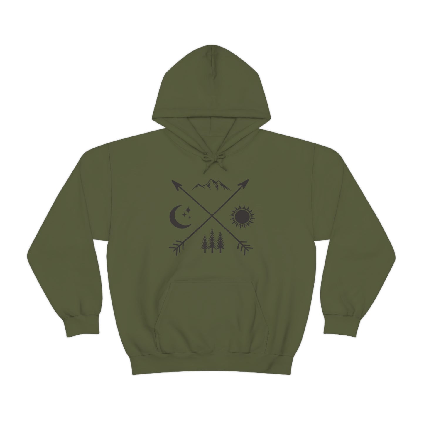 Outdoor Symbol - Unisex  Hooded Sweatshirt