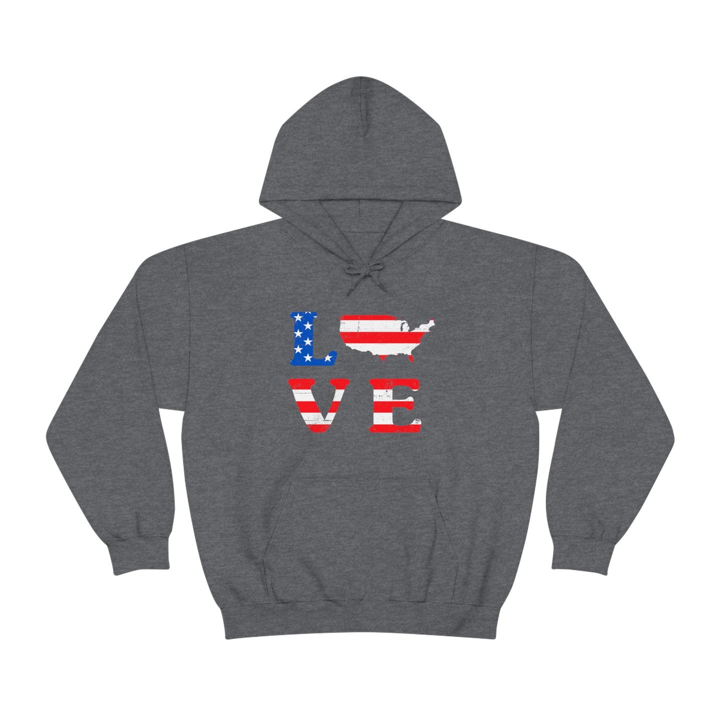 Love America - Unisex  Hooded Sweatshirt