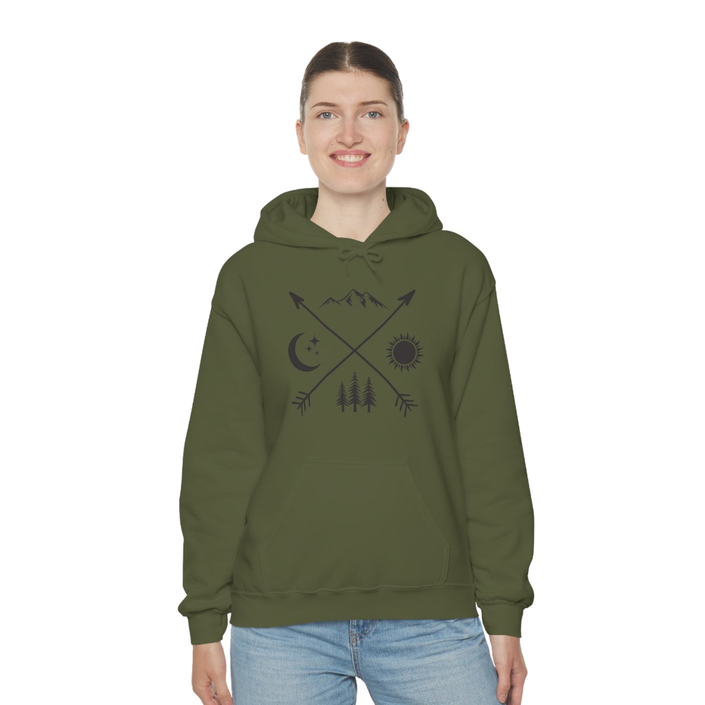 Outdoor Symbol - Unisex  Hooded Sweatshirt