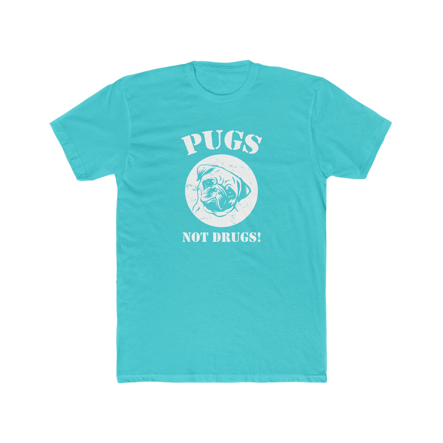 Pugs Not Drugs -  Men's Cotton Crew Tee