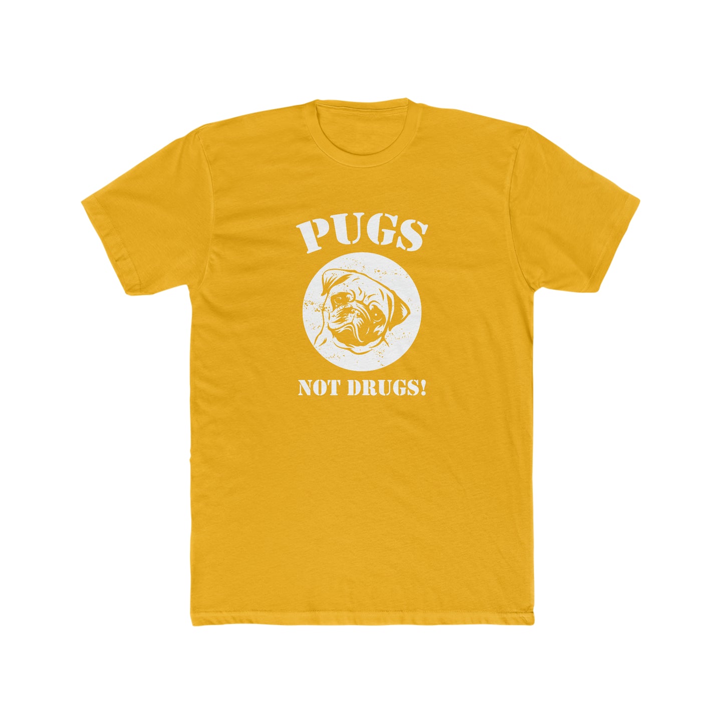 Pugs Not Drugs -  Men's Cotton Crew Tee